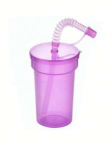Bộ 6/8 chai nước có ống hút mềm dẻo 380ml/13oz kèm nắp chống rò rỉ - Chai nước nhựa tái sử dụng tiện lợi cho du lịch và sử dụng tại nhà. - màu sắc - Xem 9