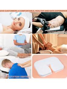 100pcs Disposable Spa Bed Covers Face Cradle Cover Headrest Soft Non-Sticking Massage Face Covers For Massage Table Chairs - White - View 3