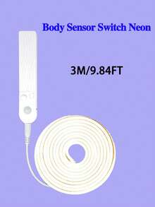 LED Neon Light Strip Motion Sensor Light, Warm White Light Human Sensor Light, 3.28 FT To 32.8 FT Flexible Light Strip, Suitable For Under The Bed, Stairs, Hallway, Cabinet, Bedroom, Etc. - white light - View 12