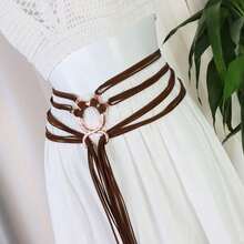 1pc Plus Size Knotted Rope Belt, Suitable For Women, Nordic Witch Waist Chain, Troll Diagonal Waist Belt, Shaman Pagan Viking Accessory, Bohemian Renaissance Market Waist Rope, DIY Waist Rope - C - View 9