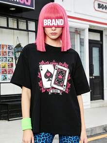 Camiseta de manga corta con cuello redondo suave y casual de verano para mujer, tops para salir, algodón, vintage, estilo callejero europeo y americano, casual deportivo, estilo unisex, estilo casual urbano, tops bonitos, Gen Z, curvy, ropa Y2K, camisetas divertidas, tops para damas, conjuntos de vacaciones para mujer, top lindo, camiseta gráfica, conjuntos de primavera, camisetas holgadas, ropa de calle retro, estilo de los 90, estilo de los 2000, subcultura, top negro, tops blancos, atuendo de fiesta de los 90. Negro - Negro - Ver 2