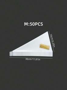 50pcs Transparent Triangle Candy Bags With Twist Ties, Cone-Shaped Clear Food Packaging Bags For Snacks, Popcorn, Candy, Cookies, Chocolate, Pastries, Etc. Suitable For Party Favors, Wedding Decor, Gift Giving. 3 Sizes Available. - Multicolor - View 9