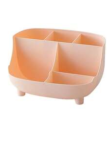 Multi Compartment Desk Organizer Plastic Multi-Purpose Makeup Pen Storage Caddy For Office Stationery Cosmetic Remote Control Bedroom Vanity Table Sorting Decor Supply - Multifunctional Pen Holder - View 11