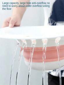 1件装可折叠马桶坐浴盆，热水浴盆，产后护理洗脸盆，女士坐浴套装 - 可折叠马桶坐浴盆，洗脸盆，臀部清洁浸泡盆，热水浴盆，浴室用品，浴室工具 - 彩色 - 查看 6