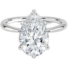 Pear Moissanite Engagement Ring Wedding Band Solitaire Halo Setting Silvery Jewelry Anniversary Promise Vintage Ring Gift, Wedding Ring Sets For Women, Couple Wedding Ring, Engagement Rings For Women High Quality, Wedding Rings Set Couples - 10 - 查看 3