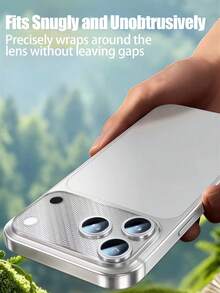 2pcs Metal Hollow Lens Protective Film, Available In Silver, Orange, Blue, Suitable For IPhone 17 Pro Max Camera, Anti-Scratch, Anti-Fall, Efficient Heat Dissipation, Anti-Oxidation, Long-Lasting, Thin And Compatible With Phone Cases - Multicolor - View 7