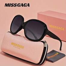 Unisex Casual Elegant Full-Rim Glasses Large Frame Polarized Glasses - 紅色的 - 查看 3