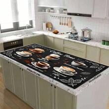 1pc Coffee Themed Blackboard Style Illustration Drying Mat, Absorbing And Draining Pad, Suitable For Dining Table And Cafe, Multipurpose Decor, Home Gift - XYLSD-250 - View 8