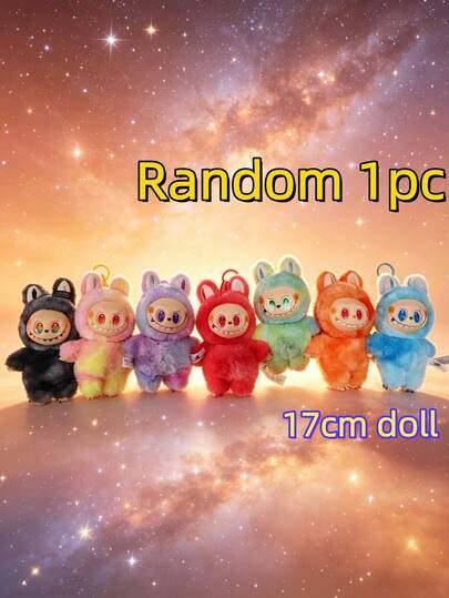 1PC17cm Thú nhồi bông Monster 3.0 trong hộp/túi kín, Mô hình búp bê dễ thương. Quà tặng Ngày Valentine. Phiên bản dành cho người hâm mộ. Phụ kiện/Đồ chơi sưu tầm. Mặt dây chuyền hình thỏ nhồi bông dễ thương. Phụ kiện túi quà Ngày Valentine/Đồ chơi sưu tầm (Chỉ có một sản phẩm, được giao ngẫu nhiên từ túi kín).