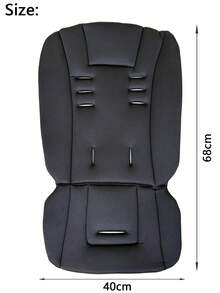 1pc Universal Baby Stroller Seat Cushion, Soft & Breathable Infant Travel Sleeping Mat Suitable For Multiple Strollers - Black a - View 8