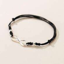 1 chiếc vòng tay điều chỉnh được bằng bạc sterling 925 hình biểu tượng vô cực, dây đỏ, mặt dây chuyền may mắn, trang sức tâm linh không gây dị ứng, món quà hoàn hảo cho phụ nữ. - Vàng - Xem 4
