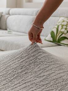 1 chiếc vỏ đệm sofa chống thấm nước và chống nước tiểu, dùng được cả bốn mùa, kiểu dáng đơn giản và hiện đại, co giãn, thân thiện với thú cưng và chống bẩn, kiểu mũ tắm có thể tháo rời, phù hợp với sofa chữ L và sofa 1/2/3/4 chỗ ngồi (Bán lẻ từng chiếc) - Màu xám đen - Xem 4