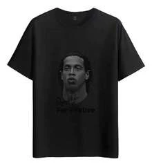Camiseta Muscle Freaks Estilo Ronaldinho Jugador de Fútbol - Negro - Ver 1