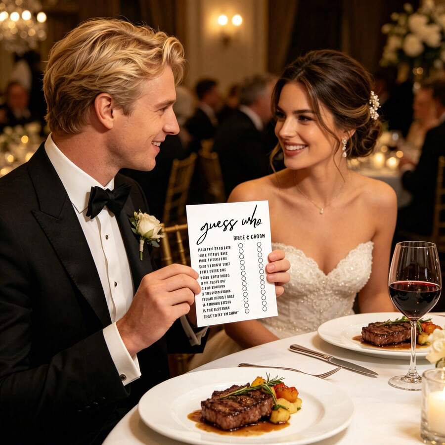 New Ins-Inspired White Minimalist Wedding Card, Wedding Party Game Card, And Wedding Banquet Guest Interaction Card