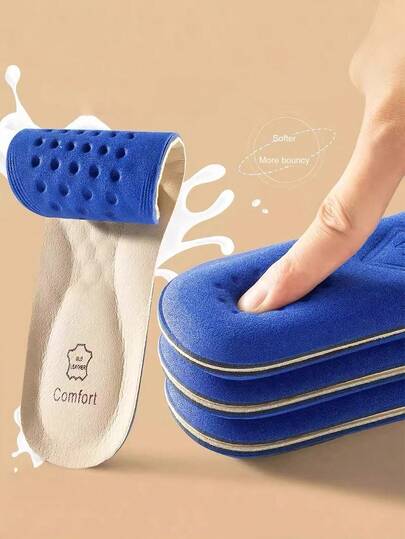 1 Cặp lót giày unisex giảm sốc toàn bộ chiều dài, đệm thoáng khí thấm hút mồ hôi, miếng lót bảo vệ chân có thể cắt tỉa, phù hợp với giày thể thao và giày ngoài trời.