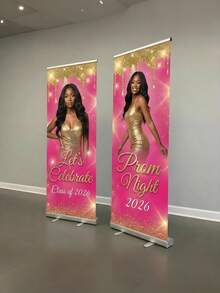 1pc - Customized Banner, Personalized Photo Polyester Banner, Suitable For Outdoor Events, Front Door, Hallway, Decorative Background, Custom Gifts, Flags, Banners, Graduation, Graduation Gifts, Applicable To Graduation Party Supplies, Birthday Wishes - Multicolor - View 3