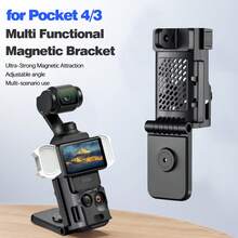 适用于 Pocket 4/Pocket 3 的磁性支架，可调节 Pocket 3/4 配件扩展适配器，180° 角度可调磁性可拆卸外壳 - 查看 3