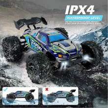4WD High-Speed RC Off-Road Racing Car, 2.4GHz Full-Scale Remote Control Vehicle With LED Headlights, Independent Suspension All-Terrain Electric Drift Hobby Racing Toy, Outdoor Play Gift Choice For Teenagers And Adult Hobbyists - Multicolor - View 4