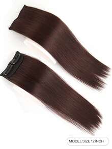 1pc 12Inch Invisible Seamless Synthetic Hair Pads Clip In One Piece Increase Hair Volume Hair Extensions Top Side Cover Hairpiece - Multicolor - View 13