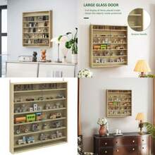 Six Shelf Display Cabinet, With Glass Doors - Oak - T0001-01-3160 - View 3