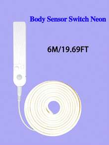 LED Neon Light Strip Motion Sensor Light, Warm White Light Human Sensor Light, 3.28 FT To 32.8 FT Flexible Light Strip, Suitable For Under The Bed, Stairs, Hallway, Cabinet, Bedroom, Etc. - white light - View 16