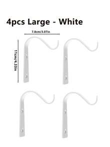 4/8pcs Iron Wall Hooks, Suitable For Hanging Plants, Baskets, Wind Chimes, Gardening Baskets, Lanterns And Clothes, Suitable For Country Style Decor. Multi-Functional Hooks Can Be Used To Hang Plants, Lanterns, Bird Feeders, Wind Chimes And Other Home Decor, Gardening Items, Easter Decorations, Etc. - Hook Up - View 21
