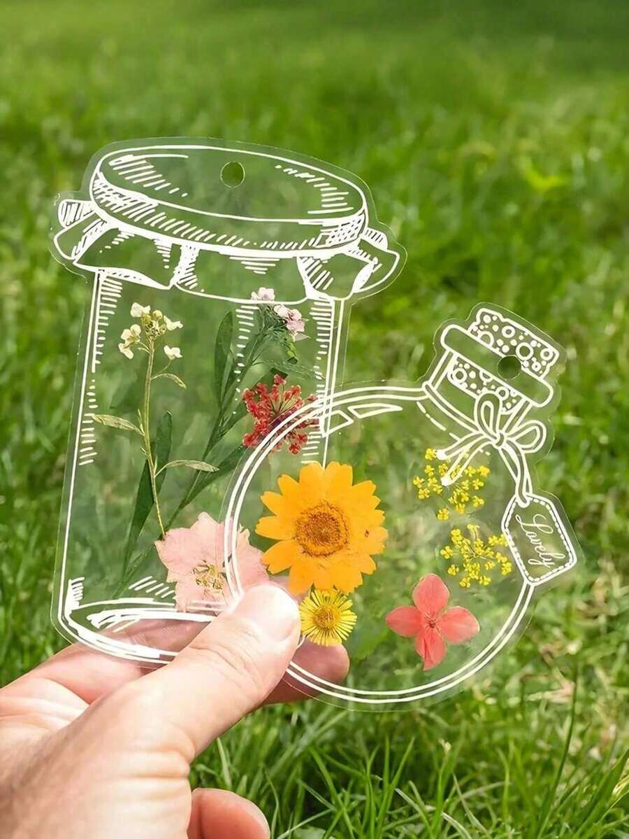 30张大号DIY书签,透明干花书签,鲜花书签制作工具,手工DIY透明精美花朵书签页,适合生日、婚礼、复活节、母亲节、春季装饰、毕业季等场合作为礼物 - A - 查看 1