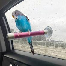 1pc Suction Cup Parrot Perch - Bird Observation Frame, Parrot Bathing Rack, Strong Adhesion, Suitable For Glass, Mirror, Ceramic Tiles - View 2