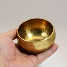 1pc Hand-Hammered Small Singing Bowl With Bright Pleasant Sound, For Yoga And Meditation, Includes Orange Cushion And Striker - Singing Bowl - View 11