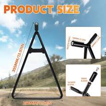 JFG RACING Béquille de roue arrière universelle pour moto, compatible avec les motos tout-terrain, les superbikes, les motos cross et les motos - Noire - A - Voir 2