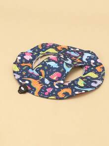 Deep Blue Multicolor Dinosaur Polyester Sun Hat, Ear-Exposed Design, Sun Protection Function. Dog Hat, Pet Essential Item. Suitable For Small Dogs To Wear Outdoors All Year Round. - Multicolor - View 5