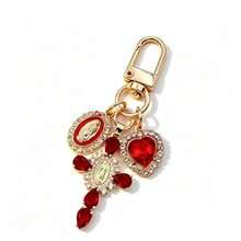 Móc khóa hình thánh giá bằng đồng Viking Mary đính đá Zirconia siêu nhỏ, phụ kiện trang trí túi xách thanh lịch, mặt dây chuyền hình thánh giá. - Nhiều màu - Xem 7