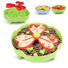 Elevated Slow Feeder Bowl For Cats And Dogs - Raised Puzzle Food Dish With Non-Slip Stand Anti-Choke Maze Design For Fast Eaters Indoor Pets - Improves Digestion For Kittens Puppies Green - 綠色 - 查看 9