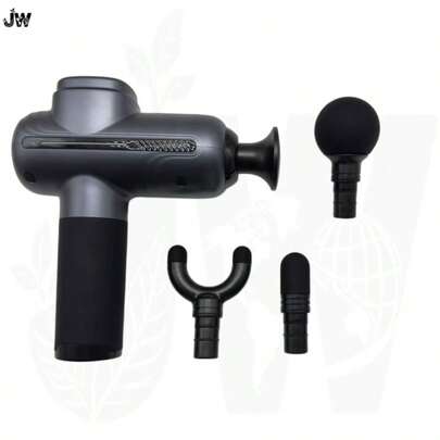 Máy mát xa cầm tay JW, máy mát xa rung chuyên nghiệp, 5 tốc độ điều chỉnh, 4 đầu mát xa, chức năng sưởi ấm và mát xa động, động cơ không chổi than, tốc độ quay cao, độ sâu 9mm, cổng sạc Type-C, máy mát xa cỡ trung bình, món quà lý tưởng cho Giáng sinh, Năm mới, Lễ Tạ ơn và các ngày lễ khác, thích hợp để tặng bạn bè hoặc sử dụng cá nhân.