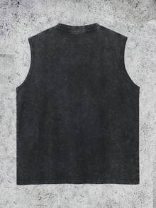 Ärmelloses Herren-Top aus 100 % Baumwolle (230 g/m²), vorgewaschen und behandelt, schwerer Stoff, verziert mit einem Bärenpfoten-Waldmotiv | Lässiger Rundhalsausschnitt im Retro-Stil | Weiches und atmungsaktives Material | Lässiger Streetstyle | Ideales Geschenk für alle, die einen ausgefallenen und humorvollen Look lieben | Perfekt für Familienausflüge | Eine Top-Wahl für sportliche Männer - Schwarz - Übersicht 2