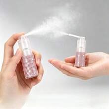 1pc Sparkling Rhinestone Powder Spray Bottle, Portable Hollow Glitter Spray Dispenser, Refillable Makeup Powder Diffuser, Suitable For Nail Art And Makeup Powder Spray Bottle 14ml - Multicolor - View 3