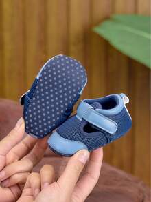 0-1 Year Old Unisex Infant Prewalker Shoes, Colorblock Mesh Casual Soft Bottom Infant Sports Sandals, Suitable For Indoor & Outdoor - Royal Blue - View 8