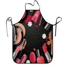 Adjustable Lace-Up Apron With Interesting Nail Art Pattern, Suitable For Kitchen, BBQ, Nail Salon, Party & Cosplay, Butterfly Print Design - LIWQ0041 - View 27