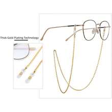 3pcs Glasses Chain And Sunglasses Chain For Men Women Lightweight Alloy Eyeglass Holder With Attachment For Glasses Anti-Slip Easy To Clean - Sky Blue & Sapphire Blue - View 2