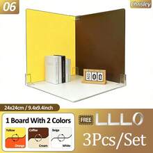 3pcs Photo Backdrop Board 24x24cm Waterproof Solid Color Photography Background Boards Still Life Food Jewelry Cosmetics Manicure Photo Props - View 11