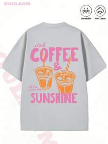 Tropicoqueta OutfitsFort Worth, Texas East. 1849 Cowboy Horse Desert Landscape Graphic T-Shirt - Casual Crew Neck Cotton Tees, Summer Breathable, Per - 淺灰色 - 查看 3