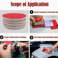20pcs/Set 5-Inch Sponge Sanding Blocks - Ultra-Fine Sponge Sanding Pads With Cleaning Brush, Soft Foam Sanding Blocks, Wet/Dry Sandpaper Combination Suitable For Model, Drywall, Metal, Wood And Furniture Polishing - Red - View 6