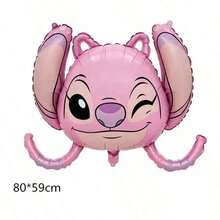 Hasbro 可愛的 Lilo And Stitch Angel 派對氣球套裝，生日派對裝飾橫幅配 Lilo And Stitch Angel 鋁箔氣球，適用於生日派對裝飾 - 查看 3