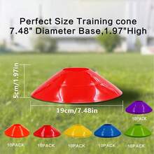 12pcs Colorful Soccer Training Marker Disc Set With Storage Pole And Mesh Bag, Essential Agility Training Equipment For Soccer, Basketball, And Fitness Training. 12pcs Training Marker Discs For Agility Training / Cone Drills / Ball Control Practice, All-In-One Set. Also Suitable For Fun Games, Team Building Activities, Route Markers, And Obstacles, Versatile Use. - A - View 2