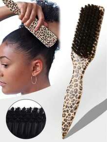 1pc Unisex Retro Fluffy Hair Comb, Beard Comb, Smooth Ponytail & Bun Comb, Smoothing Frizzy Hair, Edging & Styling Comb - Wide Tail Back Comb And Sectioning Styling Comb - A - View 3