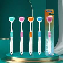 1 cái dụng cụ làm sạch lưỡi - Dụng cụ vệ sinh răng miệng không mùi, giúp hơi thở thơm mát và cải thiện vị giác, tay cầm tiện dụng, nhẹ nhàng với nướu nhạy cảm, thúc đẩy chăm sóc nướu khỏe mạnh, dụng cụ vệ sinh răng miệng, thiết kế thời trang, cấu trúc bền chắc. - Nhiều màu - Xem 7