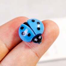 6pcs Micro Landscape Creative Cute Mini Ladybug Beetle Decor, Car Interior Dashboard Screen Ornament, DIY Decoration Accessories - Ladybug - View 6