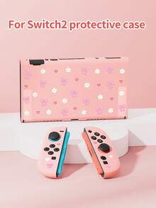 Ốp bảo vệ Switch/Switch 2 với họa tiết hoa cúc trắng, nơ và trái tim nhỏ, tương thích với Switch 2 (2025)/Switch NS/Switch OLED/Lite, phù hợp với phụ kiện máy chơi game Switch, trọn bộ đầy đủ bao gồm túi đựng, đế có khe cắm thẻ, hộp đựng thẻ game, ốp bảo vệ Switch, món quà tuyệt vời dành cho người chơi Switch. - Nhiều màu - Xem 5