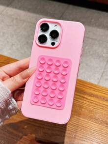 5pcs Silicone Suction Cup Phone Case Stand, Suction Cup Phone Holder, Adhesive Phone Stand, Adhesive Phone Holder, Universal For Phones - Multicolor - View 9
