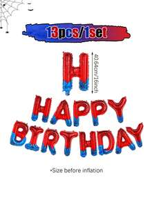 1/2/6件套蜘蛛主题生日套装，包含蜘蛛主题生日快乐横幅、黑色蜘蛛铝箔气球，适用于超级英雄主题派对、生日派对用品、气球拱门、男孩生日、万圣节装饰 - 查看 9